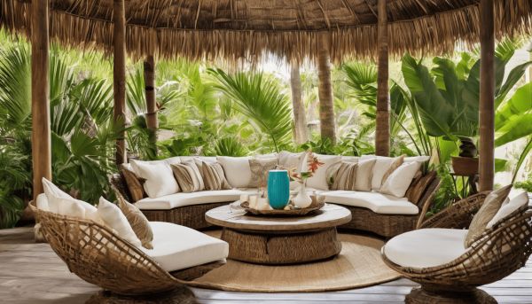 Faites de votre extérieur un espace unique avec une toiture parasol paillote